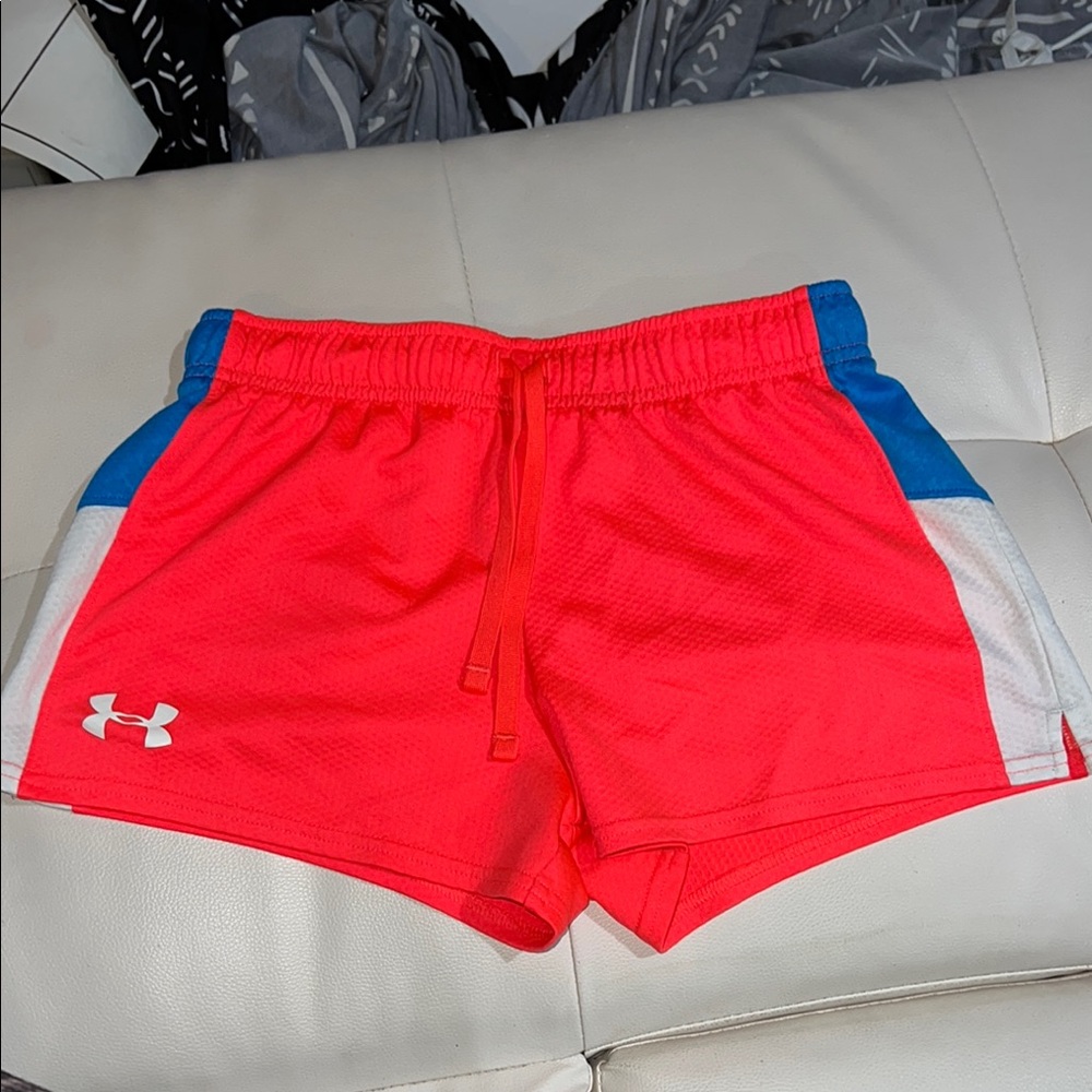 Under Armour Youth Pink/Blue/White Shorts
